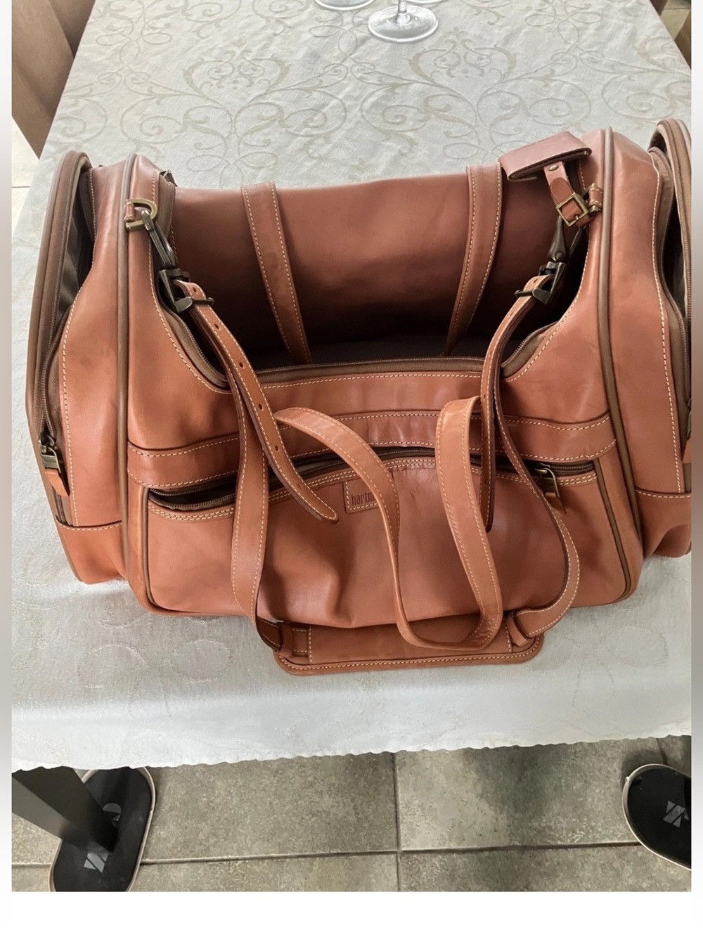 Leather Weekender Hartmann duffle bag NICE